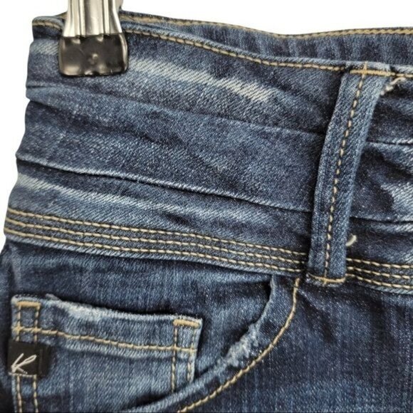 Kancan Womens 26 Distressed Skinny Jeans Cut Off Shorts High Rise - Picture 4 of 7